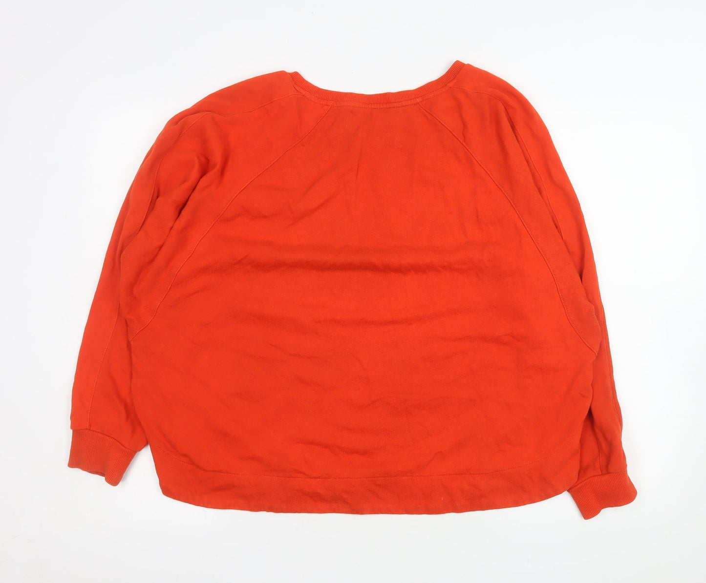 Nümph Womens Red Cotton Pullover Sweatshirt Size S
