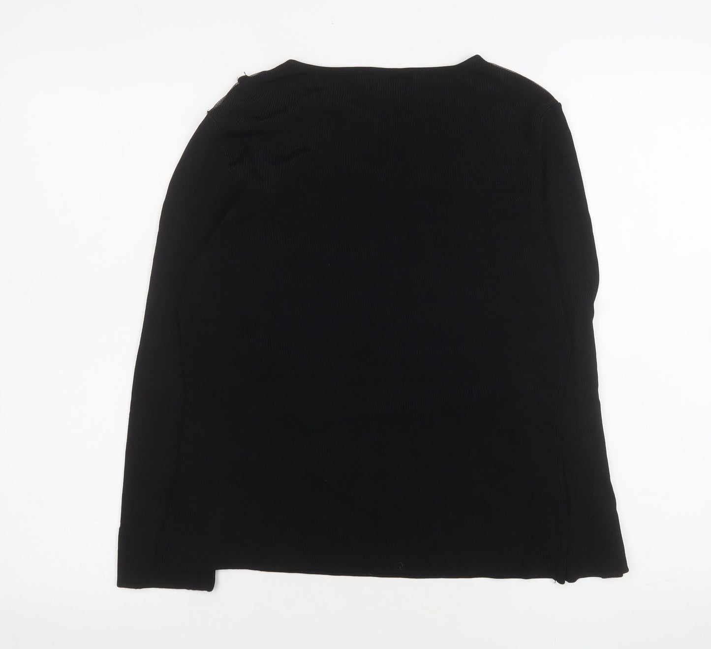 Roman Originals Womens Black Beaded Long Sleeve Blouse S