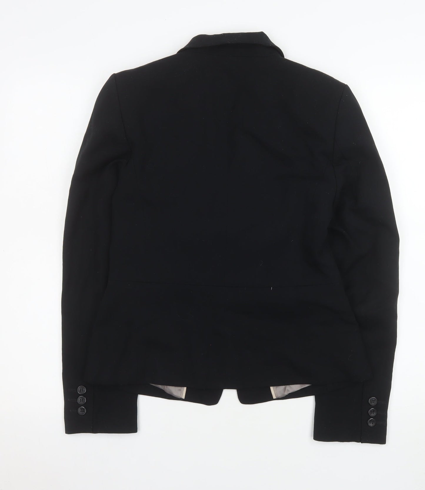 Marks and Spencer Womens Black Suit Jacket Size 8 Single Breasted Classic Blazer