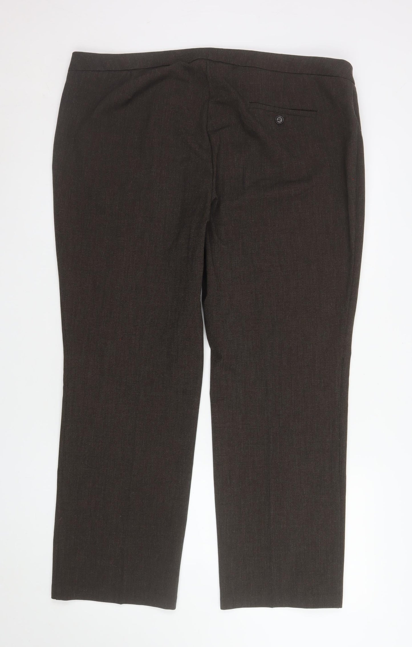 Marks and Spencer Women Brown Size 18 Straight Leg Dress Pants