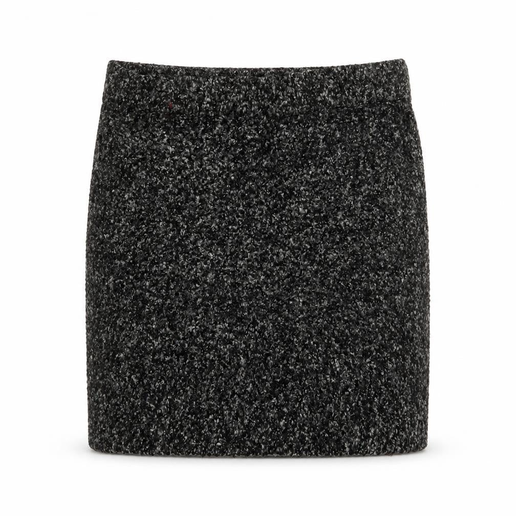Hush Women Grey Short Wool Blend Knit Mini Skirt S