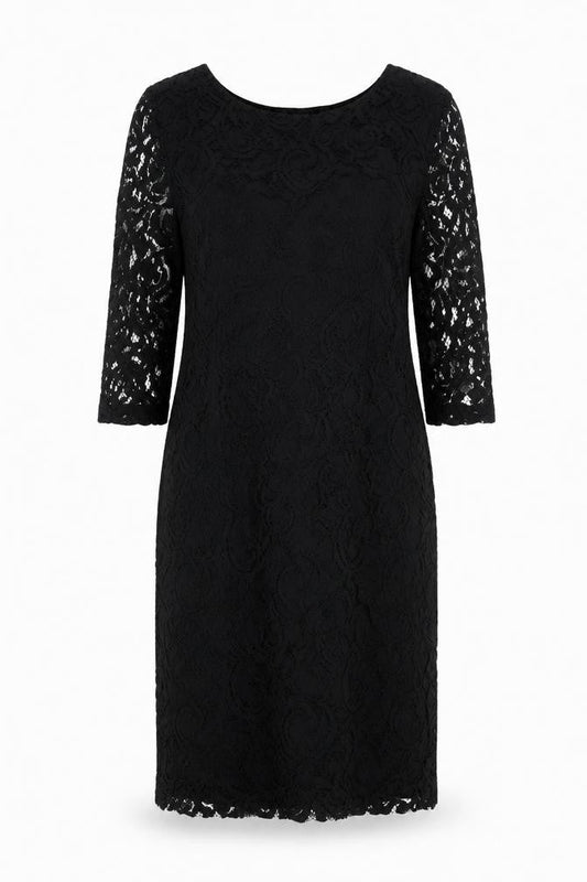 Roman Originals Women’s Black Lace Sheath Dress Size 14 Knee Length