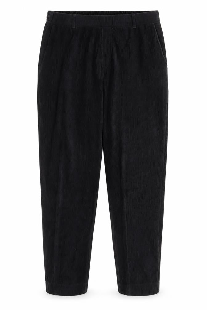 Lands' End Men's Black Corduroy Regular Fit Trousers Size L