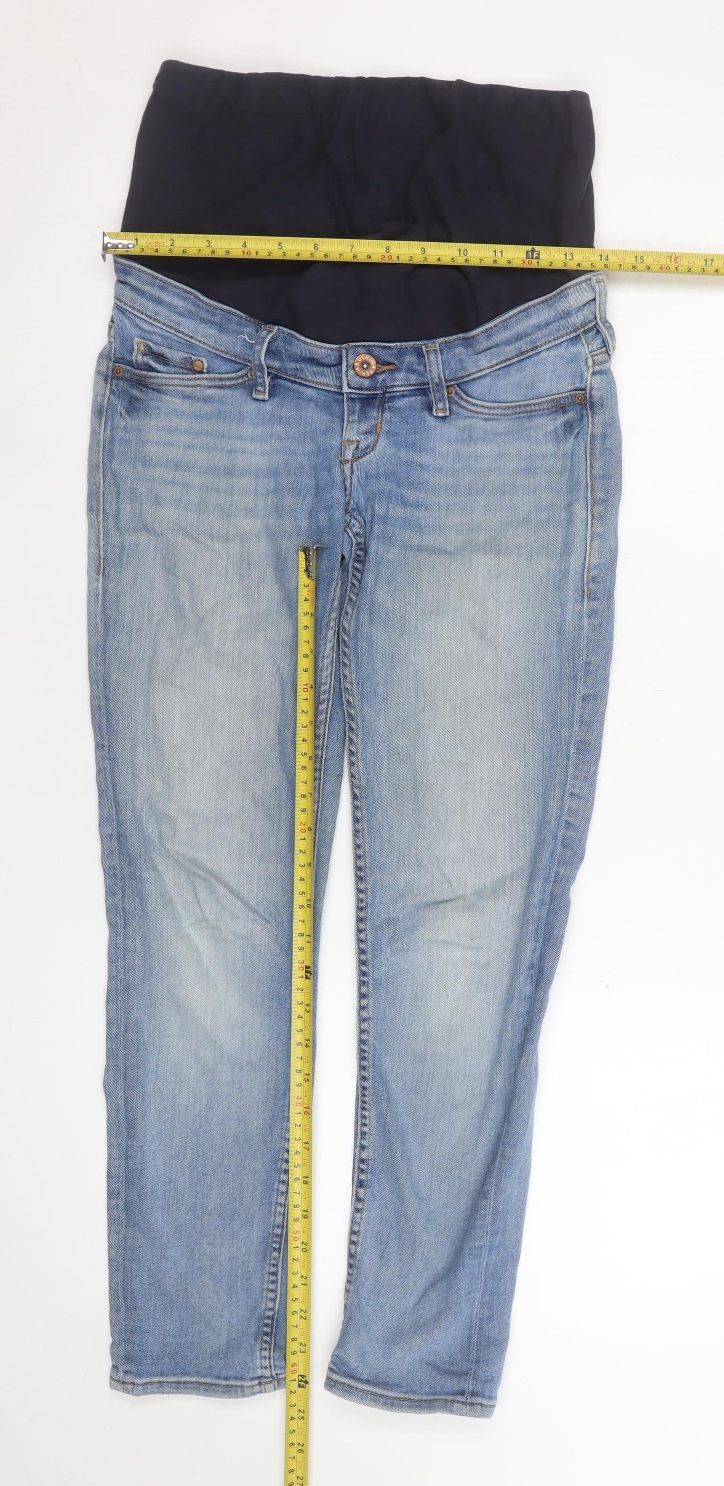 H&M Women’s Blue Maternity Skinny Ankle Jeans Size 8