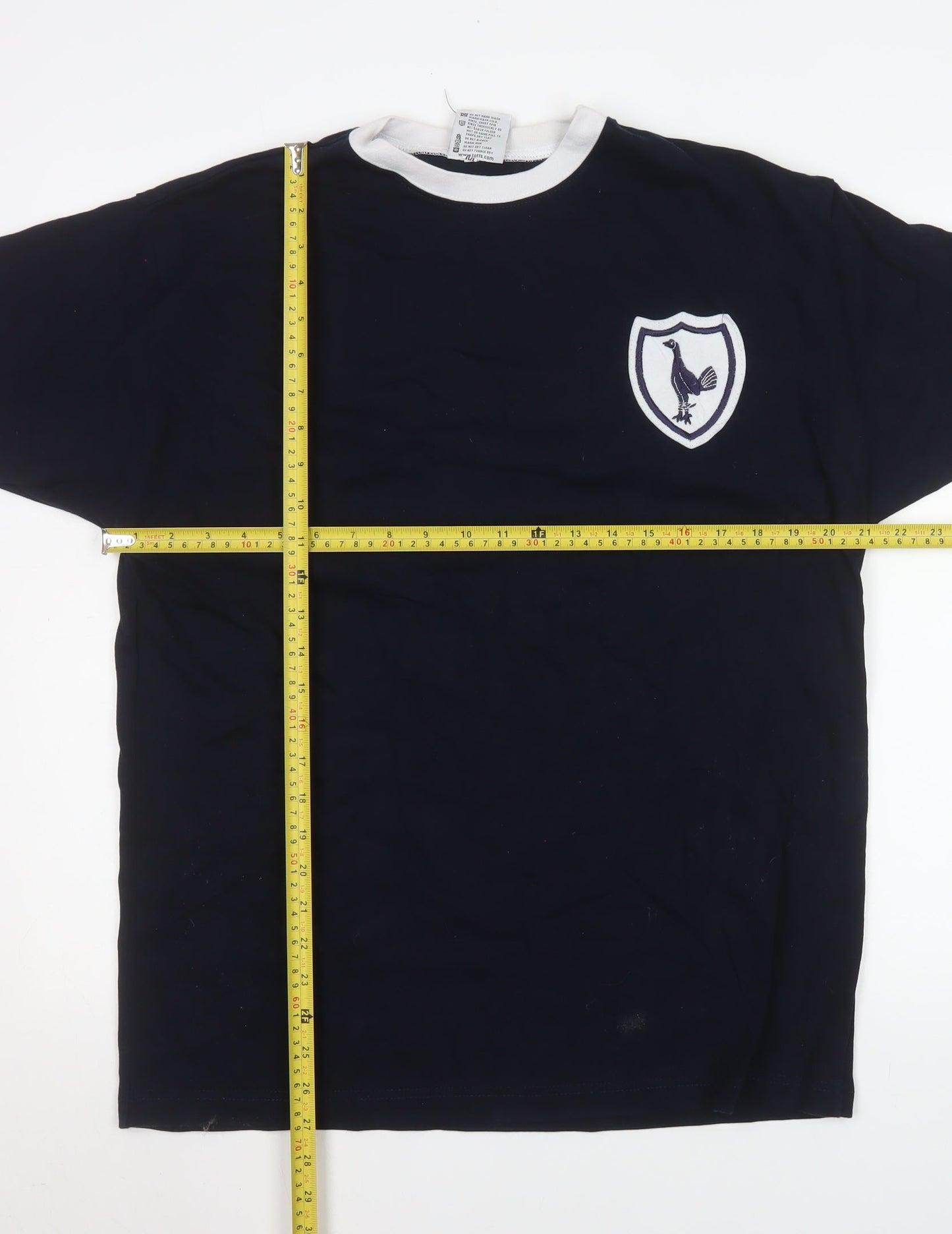 TOFFS Men's Blue Cotton Football T-Shirt Size M Modric Retro Style