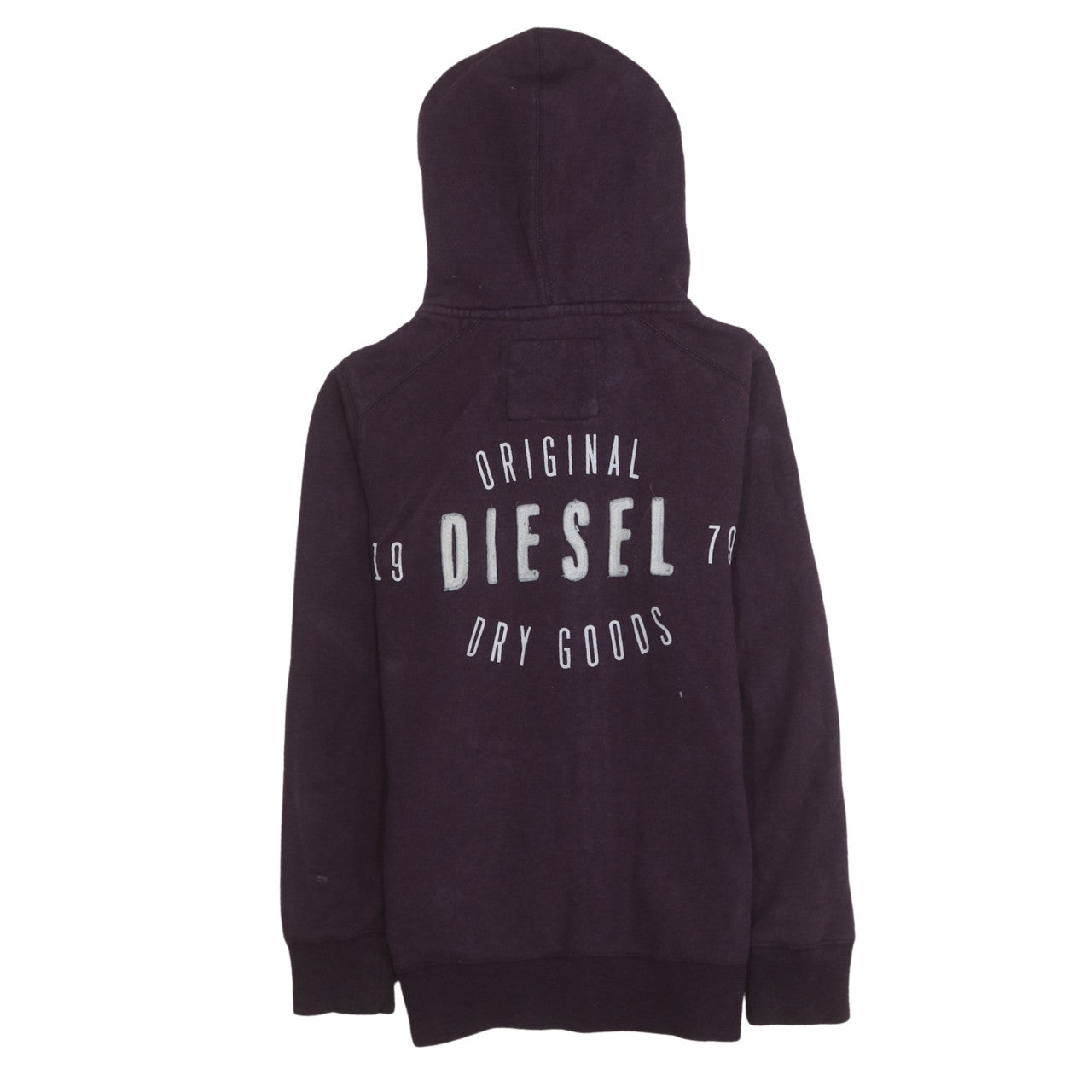 Diesel Womens Purple Full Zip Hoodie Medium Cotton Blend Casual