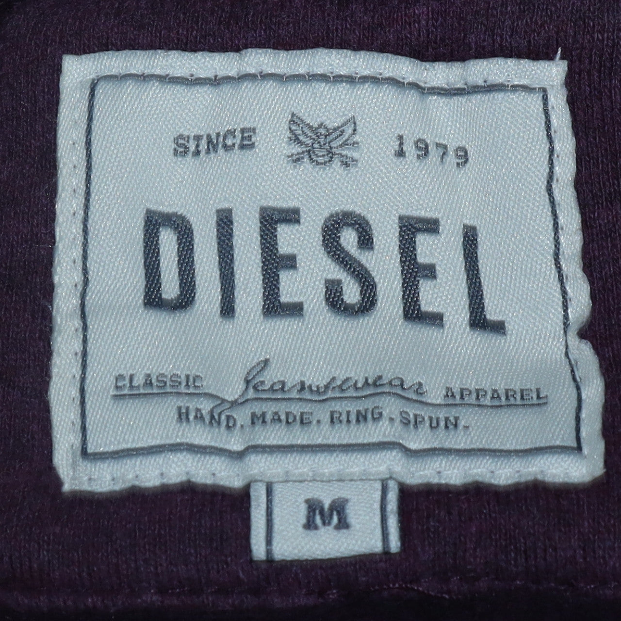 Diesel Womens Purple Full Zip Hoodie Medium Cotton Blend Casual