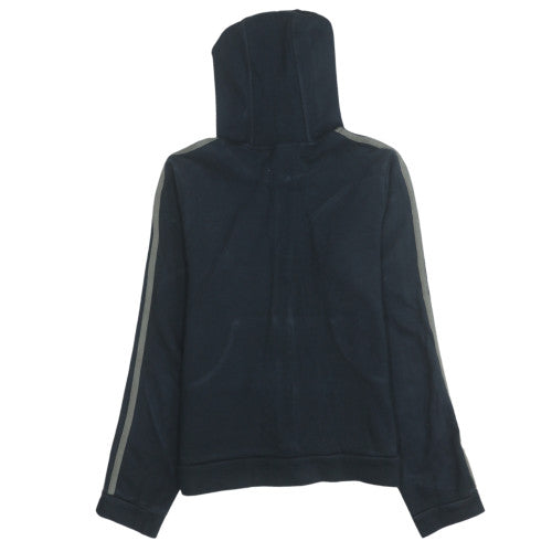 Adidas Womens Black Full Zip Hoodie Size L 100% Cotton Classic Fit