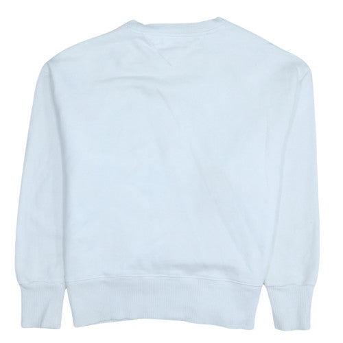 Tommy Jeans Men's White Cotton Crew Neck Sweatshirt M