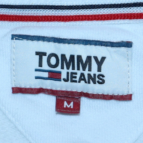 Tommy Jeans Men's White Cotton Crew Neck Sweatshirt M