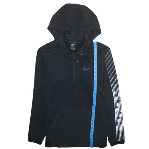 Nike Men's Black Dri-Fit 1/4 Zip Athletic Hoodie Size M