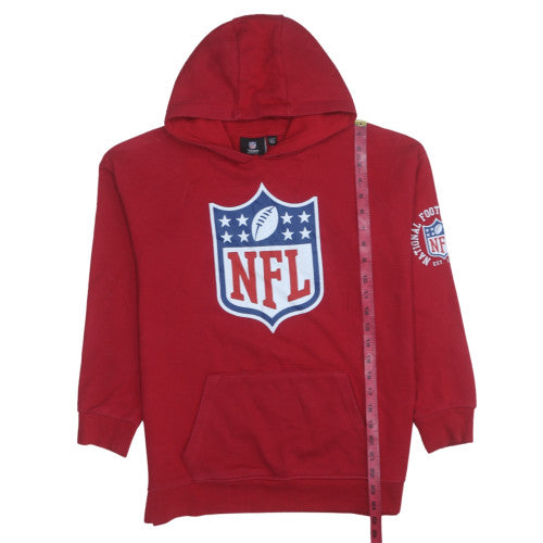 NFL Team Apparel Boys Red Pullover Hoodie 12-13 Years 158cm Cotton Blend