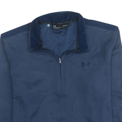 Under Armour Mens Blue Fleece 1/2 Zip Long Sleeve Jumper Size L