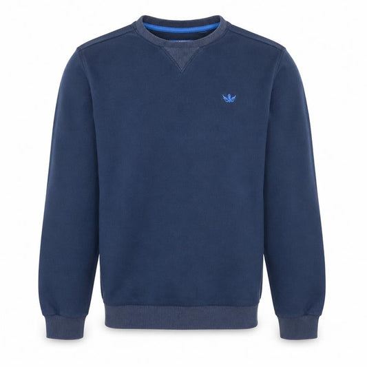 Adidas Mens Blue Crew Neck Pullover Sweatshirt Size S
