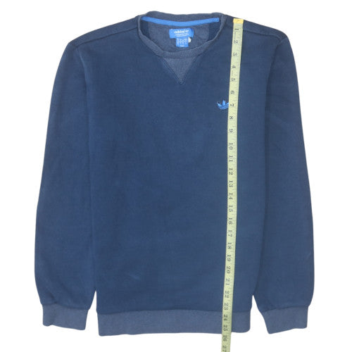 Adidas Mens Blue Crew Neck Pullover Sweatshirt Size S