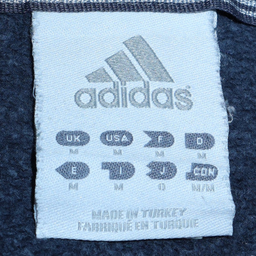Adidas Men's Blue Full Zip Hoodie Size M Sports Fleece Jacket