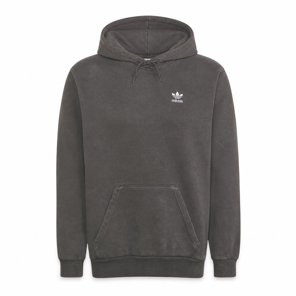 Adidas Men's Brown XS Pullover Hoodie with Logo and Kangaroo Pouch