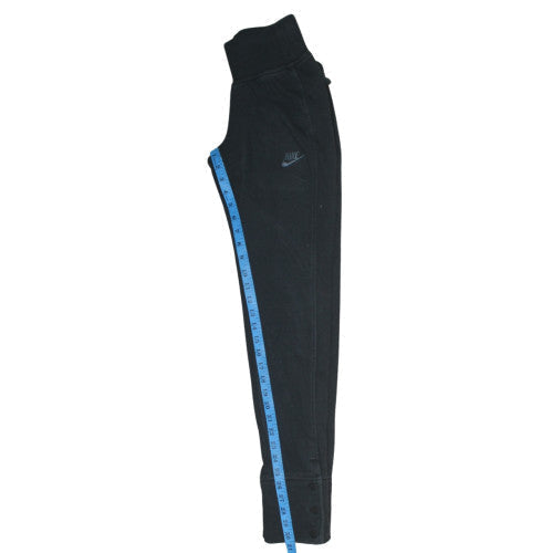 Nike Womens Black XS Fleece Jogger Trousers with Buttons