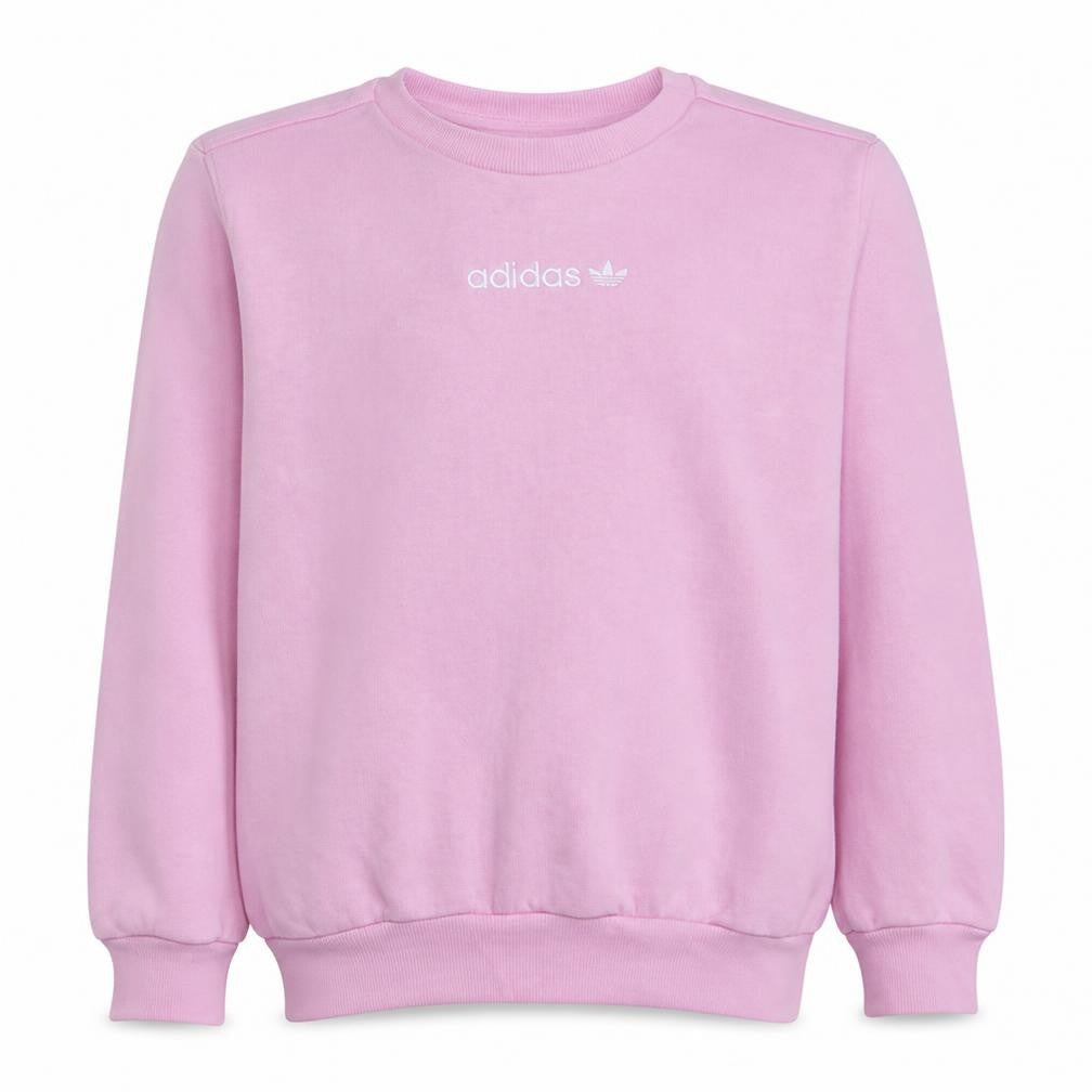 Adidas Girls Pink Crew Neck Fleece Pullover Sweatshirt 13-14 Years
