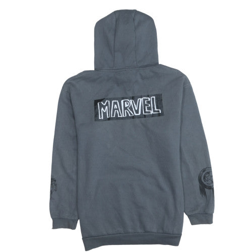 Marvel Boys Grey Pullover Hoodie 14-15 Years Captain America Wolverine Print