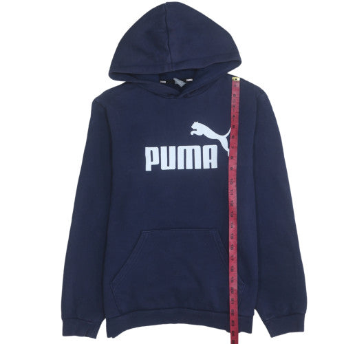 Puma Boys Navy Blue Pullover Hoodie 15-16 Years Regular Fit Cotton Blend