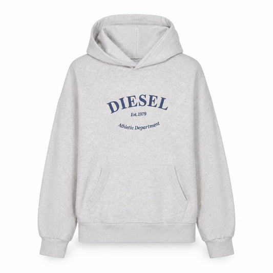 Diesel Womens Beige Pullover Hoodie Small Cotton Blend Hooded Sweatshirt