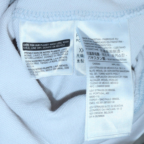 Levi's Women's White Cotton Crew Neck Pullover Sweatshirt XXS