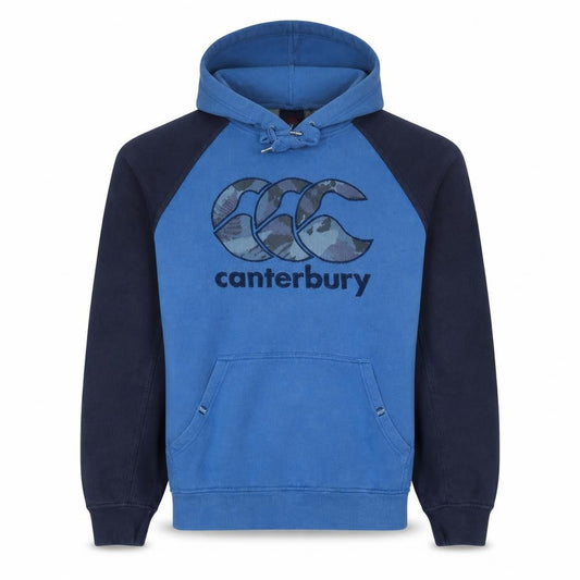 Canterbury Men's Blue Pullover Hoodie Rugby Graphic M