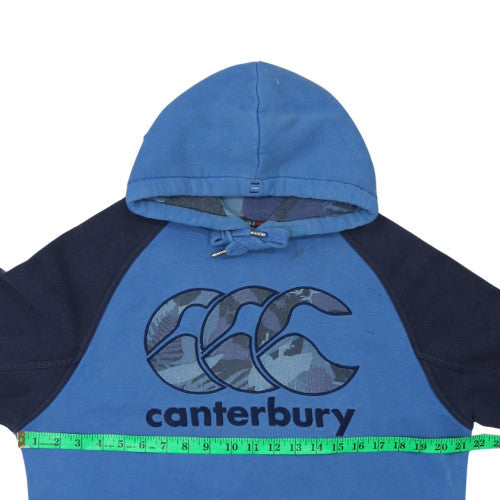 Canterbury Men's Blue Pullover Hoodie Rugby Graphic M