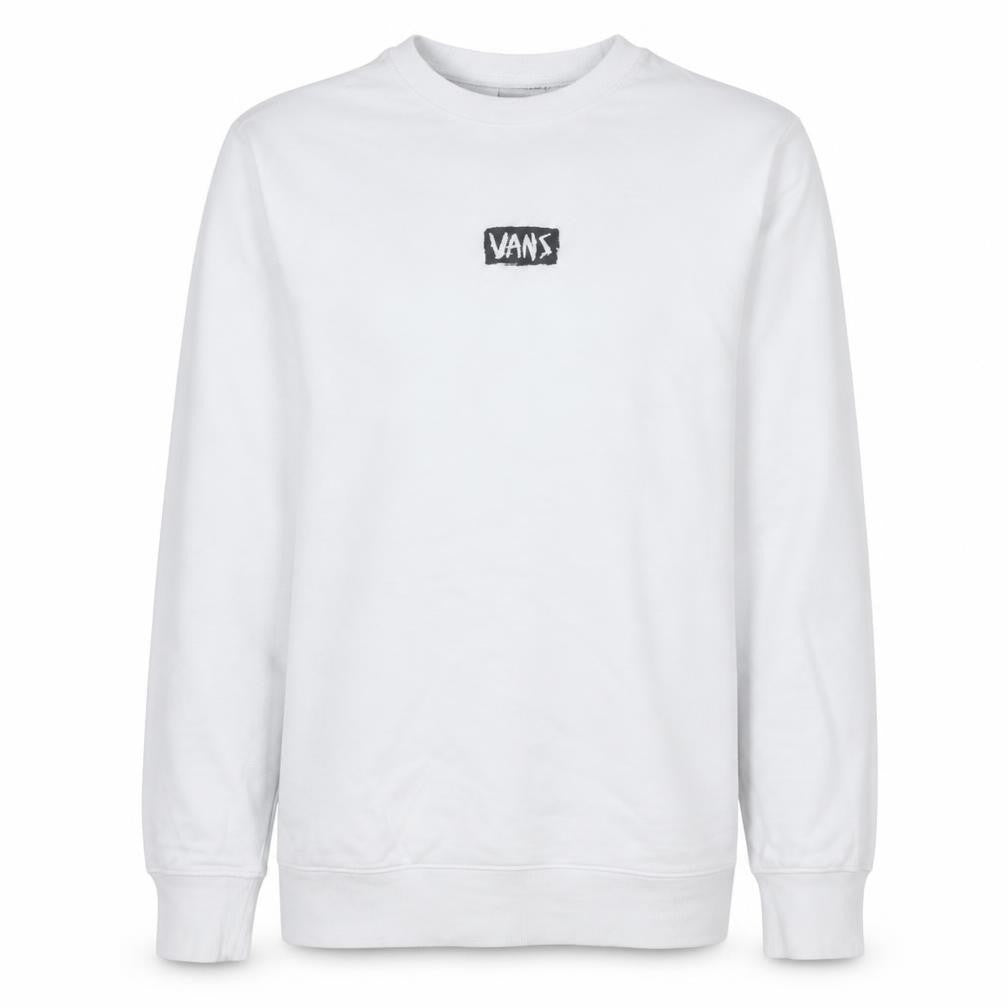 Vans Men's White XS Crew Neck Pullover Sweatshirt Graphic Logo