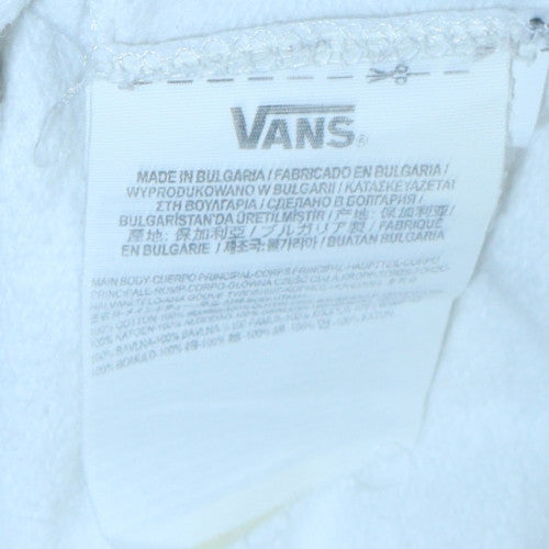 Vans Men's White XS Crew Neck Pullover Sweatshirt Graphic Logo
