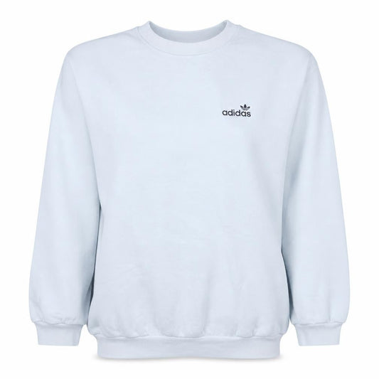 Adidas Womens White Crew Neck Pullover Sweatshirt UK 12 Cotton