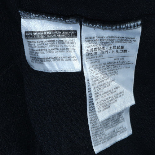 Levi's Men's Black Pullover Hoodie L Fleece Graphic Logo Sweatshirt