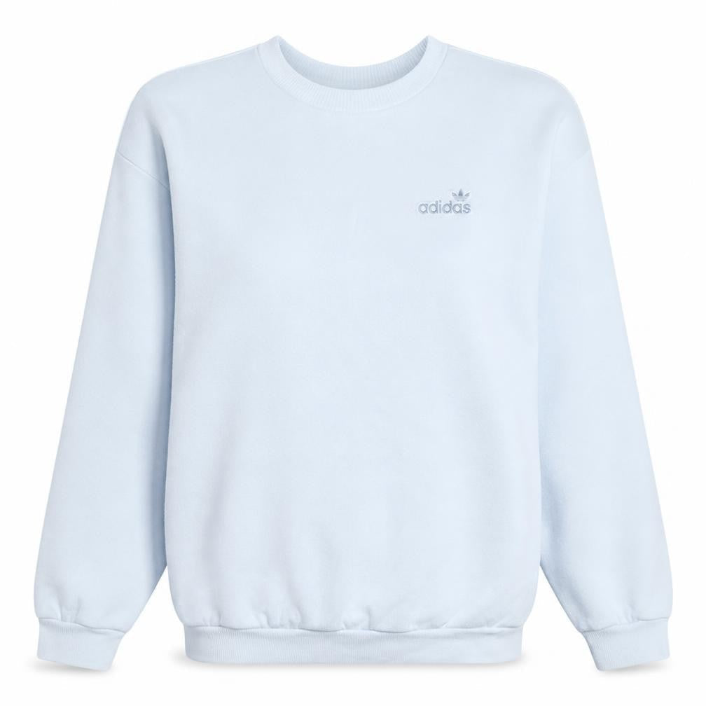 Adidas Women White Crew Neck Sweatshirt Size 8 Cotton Blend