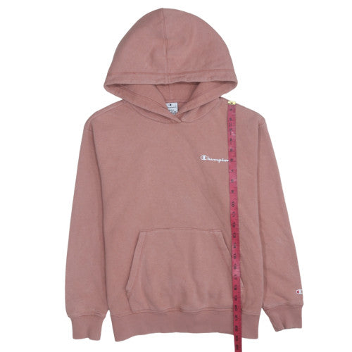 Champion Womens Pink Pullover Hoodie Small Cotton Blend Casual Wear