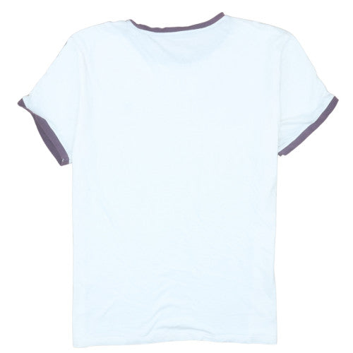 Tommy Hilfiger Men's White Crew Neck Logo Tape T-Shirt Size M