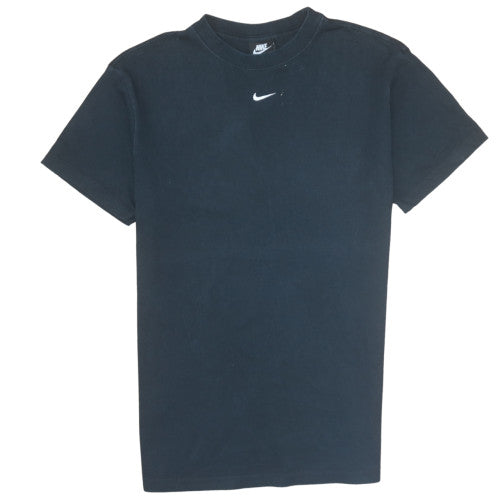 Nike Men's Black Medium Sports Logo Cotton T-Shirt