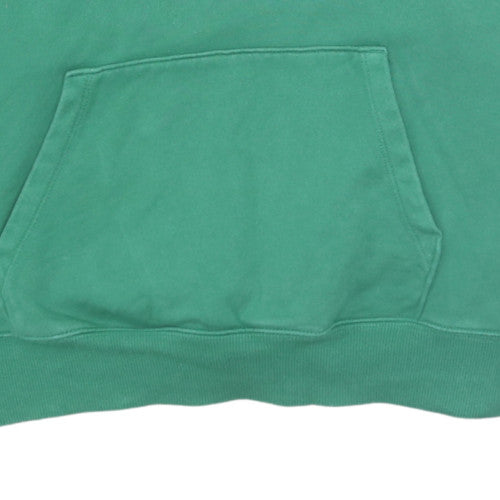 Puma Women’s Green Pullover Hoodie Size L Relaxed Fit Fleece Sweatshirt