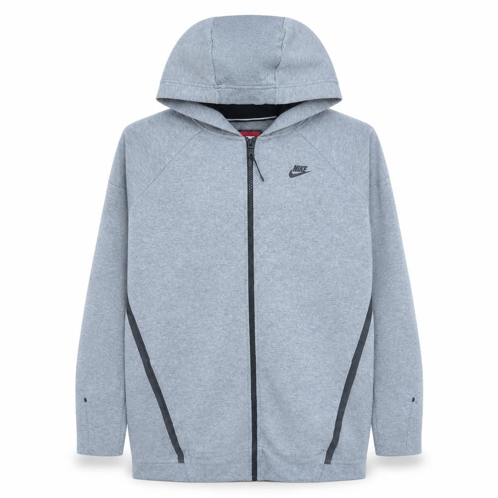 Nike Men's Grey Full Zip Hoodie XL Regular Fit Lightweight