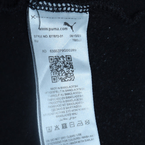 Puma Men's Black Pullover Hoodie M Regular Fit Fleece Sweatshirt