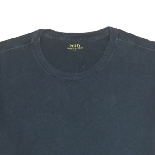 Ralph Lauren Men Black Cotton Crew Neck Short Sleeve T-Shirt M
