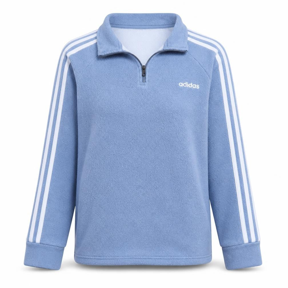 Adidas Women Blue 1/4 Zip Pullover Sweatshirt M