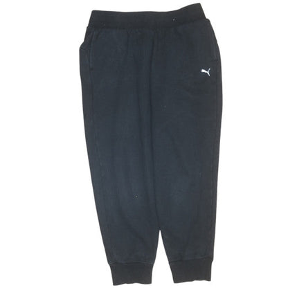 Additional front view of Puma Men's Black Jogger Sweatpants Medium Cotton Blend