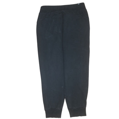 Brand and care label for Puma Men's Black Jogger Sweatpants Medium Cotton Blend