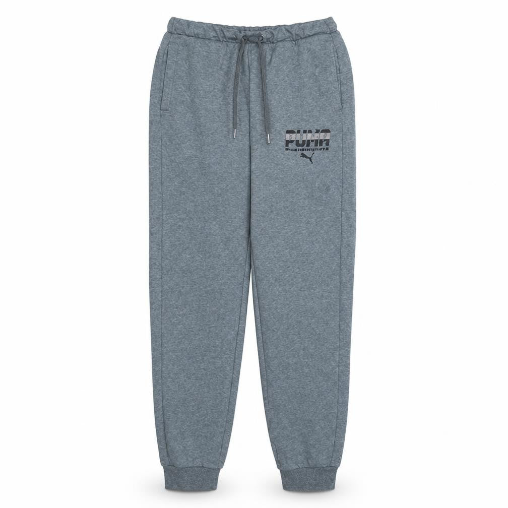 Puma Boys Grey Jogger Trousers 14 Years Elastic Waist Activewear