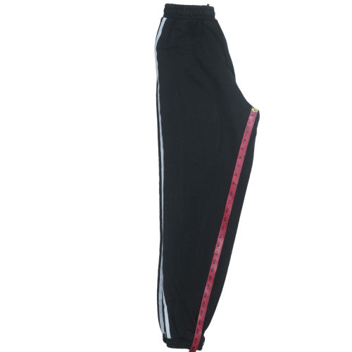 Adidas Womens Black Sweatpants Size 10 Fleece Elastic Waist Joggers