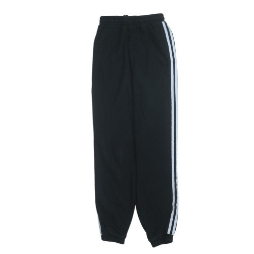 Adidas Womens Black Sweatpants Size 10 Fleece Elastic Waist Joggers