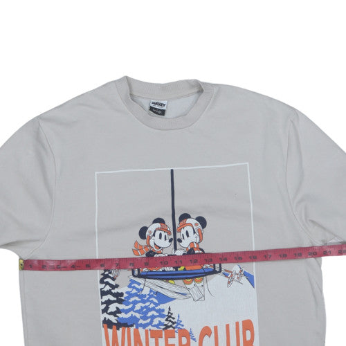 Disney Mickey & Friends George Womens Stone Sweatshirt M Winter Club