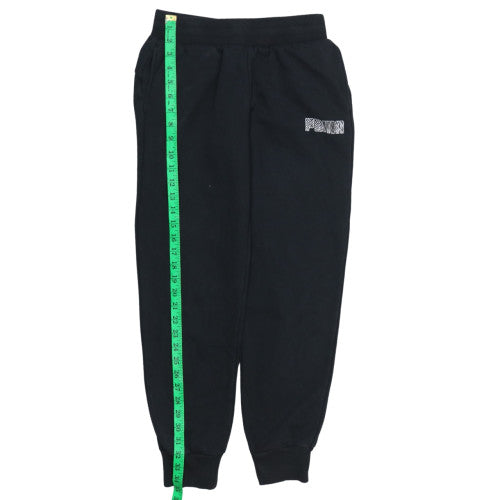 Puma Women's Black Jogger Trousers Size S Fleece Elastic Waist