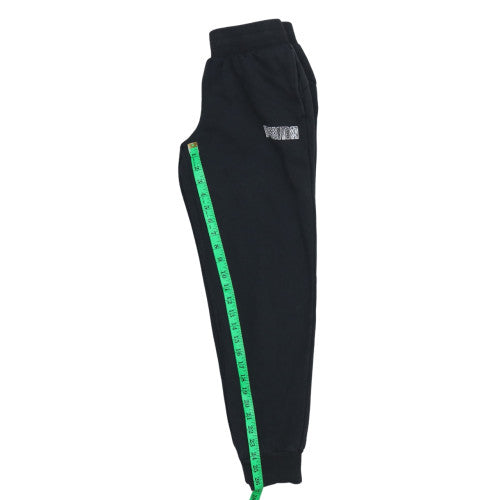 Puma Women's Black Jogger Trousers Size S Fleece Elastic Waist
